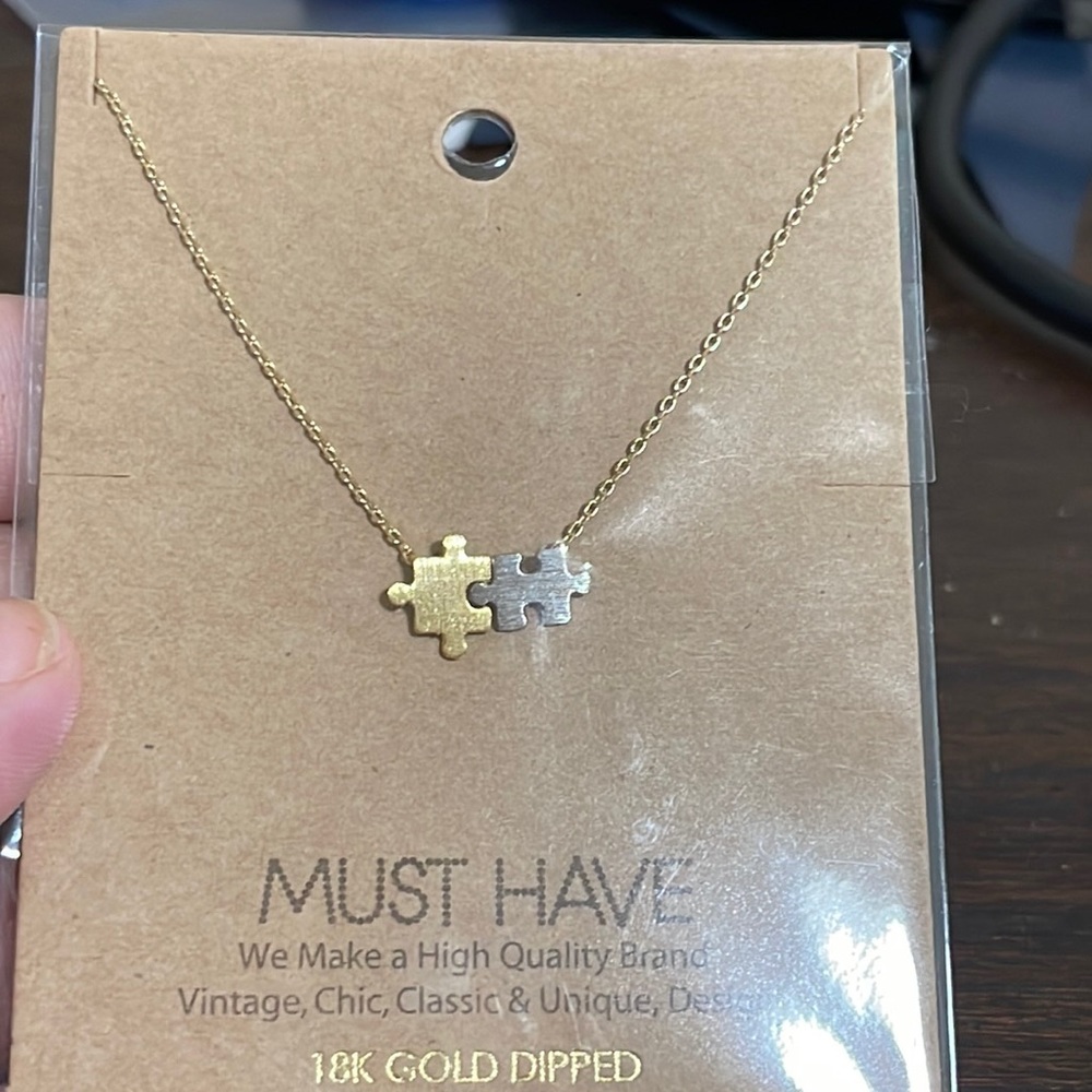 Puzzle piece necklace